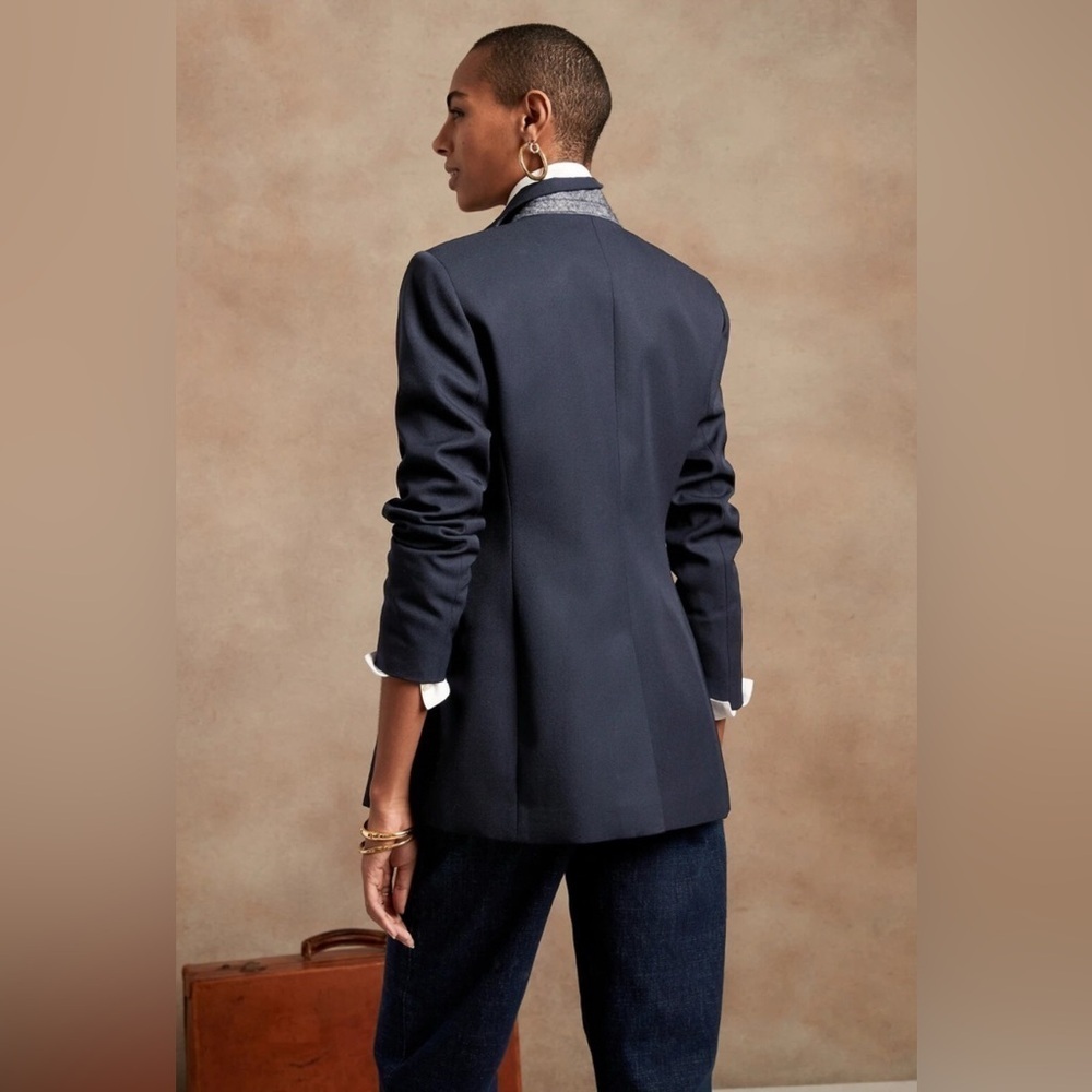 Banana Republic Classic Quiet Luxury Career Riding Jacket Boardroom Chic Blazer - Picture 2 of 4